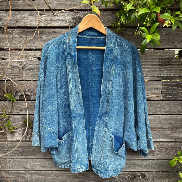 Denim Kimono Style Jacket - One Size - Picture 1 of 5